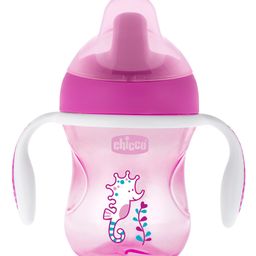 Chicco Training Cup With Semi Soft Spout - 200 ml (Color & Print May Vary)-0