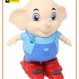 Zest 4 Toyz Musical Elephant Toy With Bump and Go Action - Blue-7