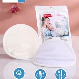 Babyhug Reusable 3 Layer Bamboo Breast Pads - Pack of 6-21