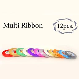 Amfin Curling Ribbons Multicolour - Pack of 12 Rolls-18