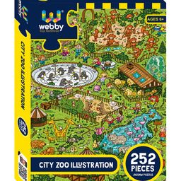 Webby City Zoo Illustration Jigsaw Puzzle Multicolor - 252 pieces-picture-11