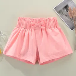 Kookie Kids Mid Thigh Length Solid Color Shorts - Pink-picture-19