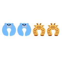 The Little Lookers Door Stopper Giraffe & Polar Bear Design Yellow Blue - Pack of 4-13