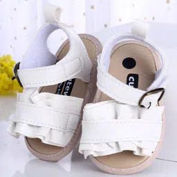 Cute Walk by Babyhug Sandals Style Booties - White-picture-43