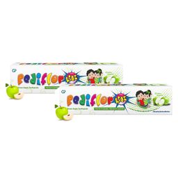 PediflorKidz Anticavity Fluoride Vegan Friendly Green Apple Flavor Toothpaste 70 g  (Pack of 2)-image-3