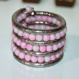 Jolly Faces Silver Plated Artificial Beaded Multistrand Bracelet-image-10