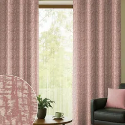 Myntra Elegant Homes Pink Set of 2 Black Out Door Curtain-image-74