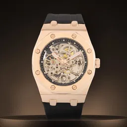 French Connection Men Skeleton Dial & Bracelet Style Straps Analogue Watch FCK2B-RG-21