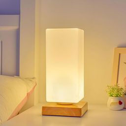 Ekhasa Brown Wood Contemporary Rectangle Table Lamp-10