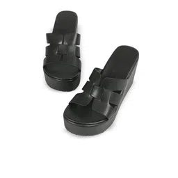 Jbarg Women Solid Wedge Sandals-57