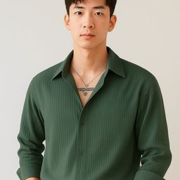 Kushi Flyer Men Classic Fit Textured Spread Collar Casual Shirt-image-72