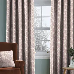 Nefertiti Home Pink Set of 2 Floral Black Out Door Curtain-picture-22