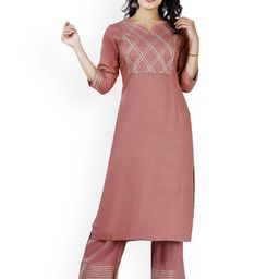 G4Girl Women Regular Gotta Patti Kurta with Trousers-picture-15