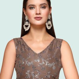 Moda Rapido Woven-Design Jacquard V-Neck Saree Blouse-picture-33