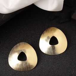 DressBerry Women Gold-plated Alloy Triangular Drop Earrings-4