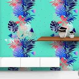 ArtzFolio Printed UV-Resistant Anti-Bacterial Tropical Leaves Grunge Peel & Stick Wallpaper-image-86