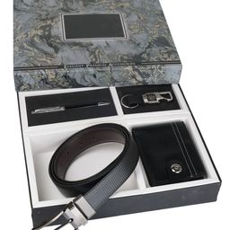 SAZARA Men Accessory Gift Set of Belt Wallet Keychain and Pen Gift Set-image-86