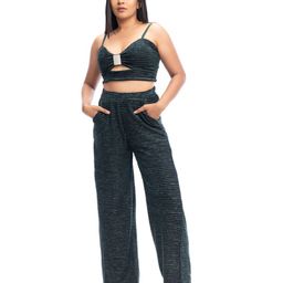 DRESICO Women Embellished Shoulder Straps Co-Ords with Cut Out Details-picture-56