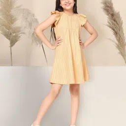 YK Striped Flutter Sleeve A-Line Mini Dress image 3