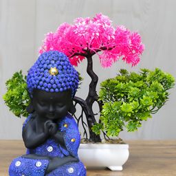 Aura Blue Buddha Religious Idol Showpiece-image-23