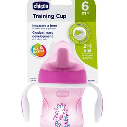 Chicco Training Cup With Semi Soft Spout - 200 ml (Color & Print May Vary) image 2