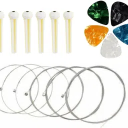 Acoustic Guitar String Set Of 6 with Guitar Bridge Pins& 5picks for Acoustic Guitar Guitar String-20