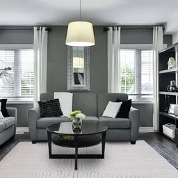 Sapana Carpet-Mats Grey Geometric No Shredding Polyester Carpet-24