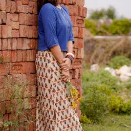 SASSY SAJJA Women Floral Printed Pure Cotton Maxi Skirt-picture-33