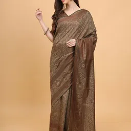 Melok Woven Design Zari Art Silk Banarasi Saree-35