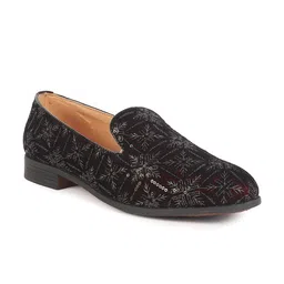 FAUSTO Men Woven Design Lightweight Velvet Mojaris-image-70