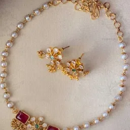 UNNATI JEWEL Red Brass Jewellery Set-picture-35