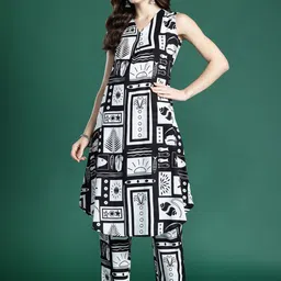 Indo Era Printed Pure Cotton Tunic & Trousers Co-ords-picture-48