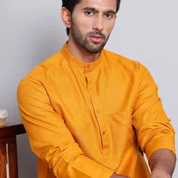 Jompers Men Solid Festive Cotton Straight Kurta-image-64