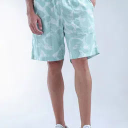 Flying Machine Men Printed Regular Fit Pure Cotton Shorts-image-61