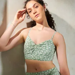 Virgio Floral Twisted Floral Printed Bralette Crop Top-picture-18