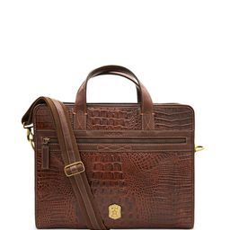 Hidesign Textured Leather Structured Shoulder Bag with Applique-27