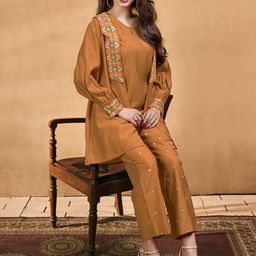 Anouk Embroidered Top & Trouser With Jacket Co-Ords image 5