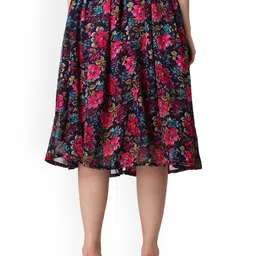 SCORPIUS Printed Flared Midi Skirt image 4