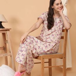 Sweet Dreams Printed Maxi Nightdress-image-68