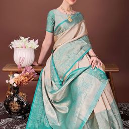 JUST FASHION Woven Design Zari Banarasi Saree-picture-14