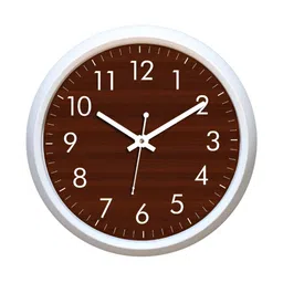 Aura Brown & White Contemporary Wall Clock-image-34