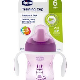 Chicco Training Cup With Semi Soft Spout - 200 ml (Color & Print May Vary) image 3