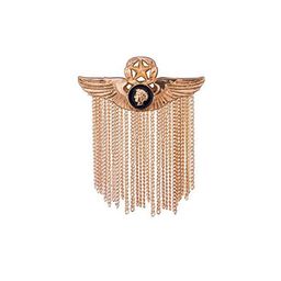 ADORN Pemium Golden Hanging Chains Designer Brooch for Men-image-33