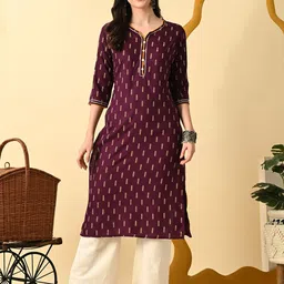 GLOWWORLD Printed V-Neck Kurta-picture-19