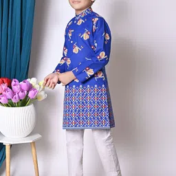 BAESD Boys Printed Regular Kurta with Pyjamas image 4