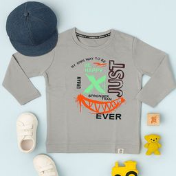 YK X JUST KiDDiNG Boys Typography Printed Round Neck Cotton Regular Fit T-shirt-picture-13