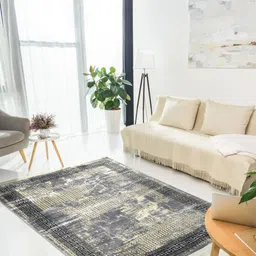 MODEFE Grey Abstract Anti-Skid Nylon Carpet-image-98