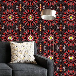 ArtzFolio Printed UV-Resistant Anti-Bacterial Abstract Floral Damask Peel & Stick Wallpaper-image-77
