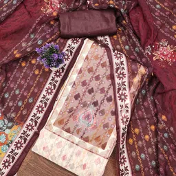 MANVAA Printed Organza Unstitched Dress Material-image-82