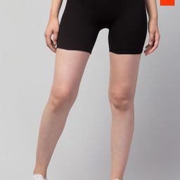 CKARFE Women Pack Of 2 Skinny Fit Low-Rise Cycling Sports Shorts-image-59